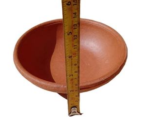 Bol rond de service fait à la main en argile personnalisé bol de pédicure de couleur naturelle pour la cuisine et la décoration de mariage en vrac - Product Image 1