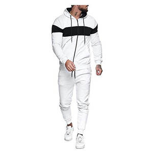 Premium White Tracksuit Mens Slim Fit Sweatsuit Soft Fleece Jogger Set Casual Streetwear Gym Training Fashion Apparel DDP - Product Image 1