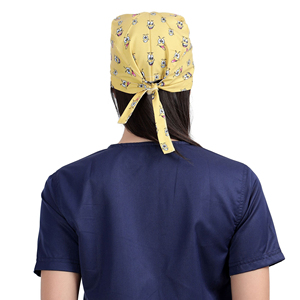 Women Nurse <b>Scrub</b> <b>Cap</b> Breathable Surgical Medical Hat Adjustable Tie Back Hospital Operating Room Headwear OEM Factory Supplier - Product Image 3