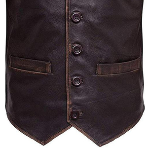 Chaleco de Cuero para Motociclista, Moda 2026, Alta Calidad, Invierno, Diseño Personalizado, Transpirable, Ropa Exterior para Hombre - Product Image 5