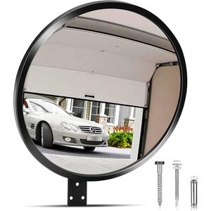 12 Specchi di Sicurezza Convessi Regolabili, Specchi di Sicurezza Curvi in Acrilico per Interni/Esterni con Supporto di Sicurezza Convesso - Product Image 1
