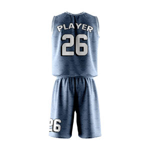 Conjunto de Camiseta y Pantalones Cortos de Baloncesto sin Mangas, Personalizados, Transpirables, que Absorben la Humedad, Talla Grande, 100% Poliéster, Tejido de Malla - Product Image 6