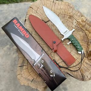 Cuchillo de Caza de Acero Inoxidable Hecho a Mano, Edición Especial MORTAL SAGA, con Funda de Cuero y Caja de Damasco, Hoja de 11.5 Pulgadas - 1 Año de Garantía - Product Image 1