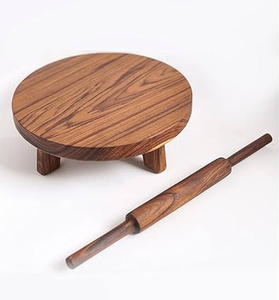 Wood Dough <b>Rolling</b> <b>Pin</b> And Board Best Quality Wooden Pastry Making Pizza Roller <b>Pins</b> Lowest Price - Product Image 5