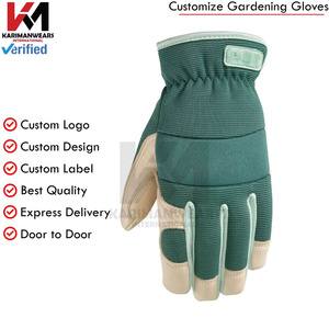 Guantes de Cuero Sintético de Primera Calidad, Guantes de Trabajo de Protección con Agarre Flexible en la Palma para Construcción, Venta al Por Mayor OEM - Product Image 3