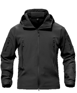 Men's Tactical Softshell <b>Jacket</b> Waterproof Windproof <b>Fleece</b> <b>Lined</b> Winter Hooded Hiking Ski Outdoor <b>Jacket</b> Multi-Pocket OEM ODM - Product Image 1