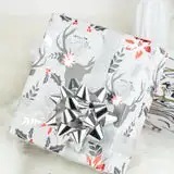 Silver Butterfly Bow Gift <b>Ribbons</b> Polyester Woven Metallic Christmas Decorations with Graphic Design 10pcs Set - Product Image 5
