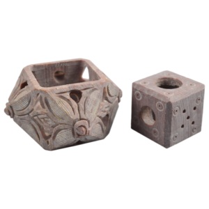 Brûleur d'encens en pierre décorative avec finition naturelle colorée, design de haute qualité, porte-encens - Product Image 3