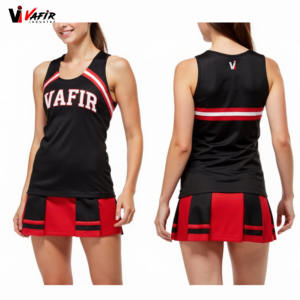 Uniforme de Porristas VAFIR OEM para Niñas y Adultas, Transpirable, de Poliéster, Spandex, Algodón, Seda, Nailon y Látex, Venta al Por Mayor - Product Image 1