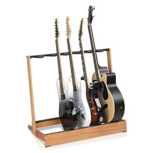 Soporte plegable para guitarra de madera dura, metal corrugado para guitarra eléctrica, guitarras acústicas, ahorro de espacio para estudio en casa - Product Image 1