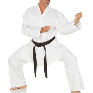Uniforme de karaté blanc pour homme, 100% coton, coutures durables, coupe régulière, vêtements d'arts martiaux pour adultes - Product Image 5