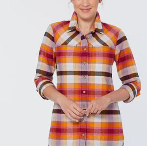 Chemise en flanelle à carreaux pour femmes grandes tailles, longue, décontractée, tendance pour l'automne et l'hiver, idéale pour l'extérieur - Product Image 4