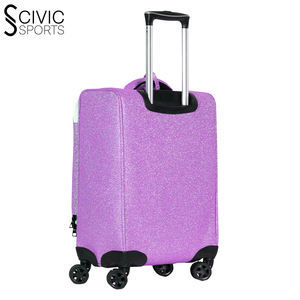 Sport Style Canvas Travel Luggage Trolley Bag Large Capacity Cabin <b>Suitcase</b> Portable Wheels <b>Foldable</b> Zipper Unisex - Product Image 3