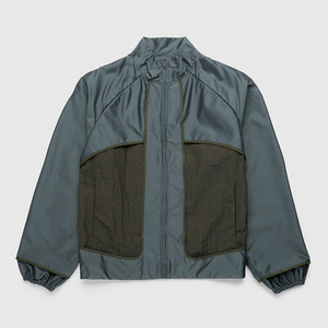Skyray Impex Washable Wear Solid Waffle Texture Streetwear Stand Collar <b>Cardigan</b> Drawstring Jacket Polyester/Cotton/Spandex - Product Image 4