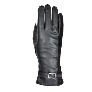 Gants d'hiver en cuir chauds et élégants pour hommes et femmes, imperméables à la neige, thermiques, compatibles avec les écrans tactiles, pour le cyclisme, la conduite estivale, le vélo, personnalisés, noirs - Product Image 1