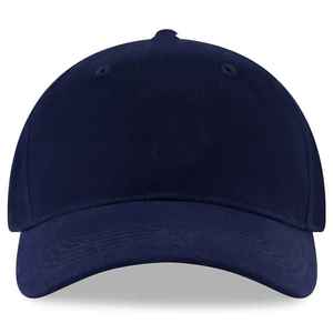 Navy Blue 6-Panel Baseball Cap Adjustable Unisex Cotton Solid Color Casual Hat - Product Image 1