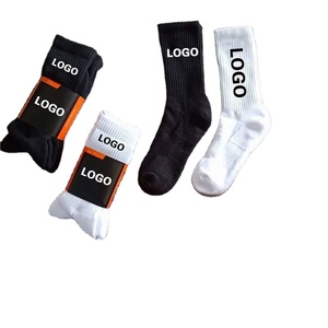 Custom Casual Jacquard Knitted Letter Wholesale Crew Cotton Brands <b>Socks</b> Funny Sports Custom <b>Socks</b> Men - Product Image 1