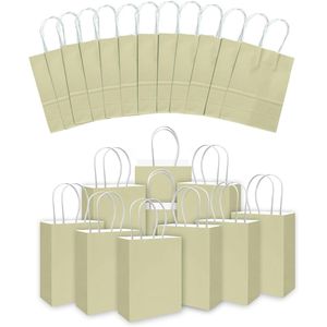 Sacchetti Regalo Verdi Guscio d'Uovo Medi da 30 Pezzi con Manici 28x13x20 cm per Molteplici Usi, Ideali per Bomboniere - Product Image 1