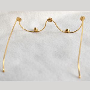 Handmade Brass Gold Plated Facelet eyewear Jewelry Set for Women Bridal Indian Necklace & Earrings Wholesale Manufacturer - Product Image 4