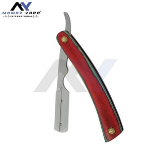 Navaja de Afeitar Profesional de Alta Calidad con Hoja Recta de Acero Inoxidable, Mango de Madera con Bloqueo Oscilante, Cuchilla Única para Afeitar - Product Image 2