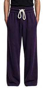 Mens Perpal <b>Baggy</b> Sweatpants High Waist Wide Leg <b>Jogger</b> Pants Loose Fit 100% Cotton Elastic Waist Drawstring Casual Breathable - Product Image 5