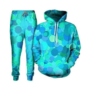 Ensemble sweat-shirt et pantalon de survêtement d'hiver personnalisé avec fermeture éclair, imprimé sérigraphié, grande taille, haute qualité, unisexe, vente en gros - Product Image 4