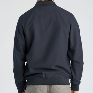 Chaqueta Bomber de Color Sólido para Hombre, Cierre de Cremallera, Cuello Alto, Estilo Casual, Ropa de Otoño, 100% Poliéster, Corte Regular - Product Image 6
