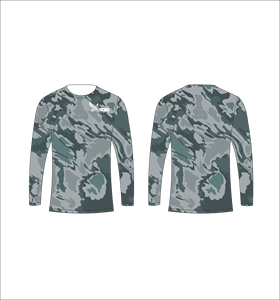 Camiseta Deportiva Sublimada de Manga Larga Personalizada con Estampado de Camuflaje, Transpirable, de Secado Rápido, para Uniformes Deportivos de Equipo - Product Image 1