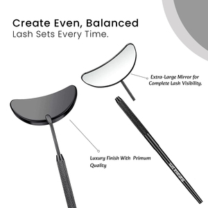 High Quality Stainless Steel Half Moon Eyelash <b>Mirror</b> for Professional Beauty Salon Lash <b>Mirror</b> by Lashes by Bahasa Pro - Product Image 3