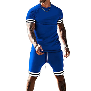 Ensemble court 2 pièces pour homme, imprimé mode personnalisé, été, t-shirt et short en coton - Product Image 5