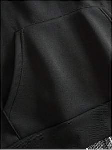 Sweat à capuche thermique vintage brodé pour homme, 100 % coton, manches longues, avec cordon de serrage, collection automne - Product Image 4