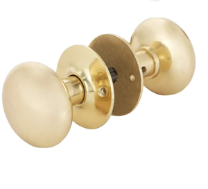 Ensemble de boutons en laiton massif (2 boutons + 2 rosettes + 1 axe) de forme ronde, diamètre 2 pouces. Poignées de tirage pour portes et armoires - Product Image 2