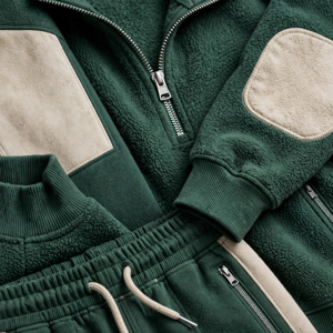 <b>Men</b> Color Blocking Tracksuit Full Zip Stand Collar Casual Wear Polyester Cotton Blend Autumn Style Regular Fit Side Pockets - Product Image 3