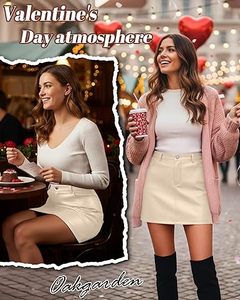 Jupe courte en cuir taille haute pour femme, coupe ajustée, sexy, fabrication sur mesure, OEM, ODM, fournisseur de vêtements en gros - Product Image 4