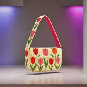 High End Beaded Flower Pattern <b>Handbag</b> <b>Sequin</b> Work Bag Accessory For B2B - Product Image 3