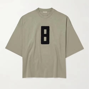 Camiseta Personalizada OEM con Parche de Chenilla, Diseño Gráfico, Corte Holgado, Hombros Caídos, Bordado de Toalla de Alta Densidad - Product Image 1