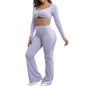 ชุดโยคะแบบไร้รอยต่อของผู้หญิงชุดออกกำลังกายในยิมแบบลำลองสำหรับฤดูหนาว - Product Image 5