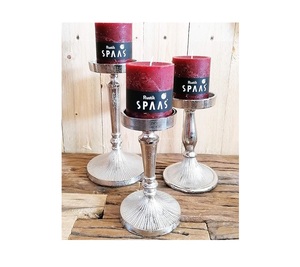Support de bougie en aluminium rustique à marque privée, finition élégante pour la décoration intérieure et les occasions spéciales - Product Image 6