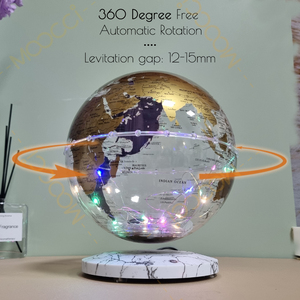 Globo Terráqueo Decorativo de 8 Pulgadas, Transparente, Educativo, para la Enseñanza de Geografía, Globo de Levitación Magnética, Globo Flotante, Lámpara - Product Image 3