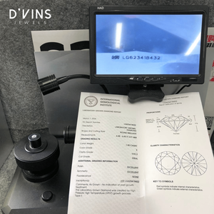 เครื่องประดับสั่งทำ D'vins Jewels เพชรเพาะเลี้ยงคุณภาพสูง E VVS2 รูปทรงกลม 1 กะรัต ซูราต์ - Product Image 4