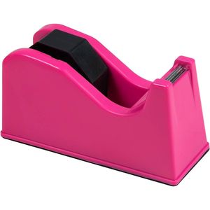 Distributeur de ruban adhésif de bureau rouge rosé, lesté et antidérapant - Product Image 1