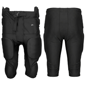 Mens Black Padded American Football Pants <b>Athletic</b> Fit Belt Closure Breathable Practice Game Performance Sportswear football - Product Image 2