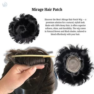 ASB Hair International ASB Mirage Prothèse capillaire pour homme, base Mono PU, nœuds invisibles, cheveux Remy indiens, design central, lisses - Product Image 4