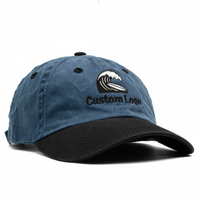 Gorra de Papá Personalizable de 6 Paneles, Sin Estructura, 100% Algodón, Tela Denim Twill, Ajustable, con Logotipo Bordado Deportivo para Adultos