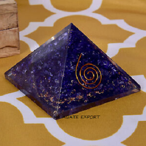 Pirámides de energía de meditación religiosa de orgón azul de primera calidad al por mayor artesanías de Cristal Tallado de la mejor calidad - Product Image 1