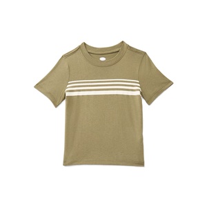 T-shirt en tricot à col rond pour garçons, imprimé graphique, qualité supérieure, coton doux, haut décontracté tendance avec tissu respirant - Product Image 1