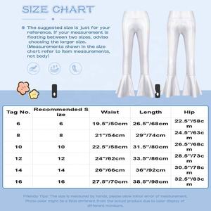 6-16 bambini ragazze abbigliamento elegante Hip Hop <span class=keywords><strong>costumi</strong></span> da ballo cintura elastica <span class=keywords><strong>vita</strong></span> <span class=keywords><strong>alta</strong></span> pantaloni lunghi con fondo a campana - Product Image 6