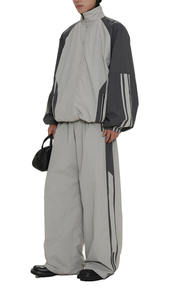 Ensemble de survêtement unisexe personnalisé, sweat à capuche surdimensionné, impression de logo, taille plus, 100% nylon, imperméable, coupe-vent, sport d'hiver, jogging - Product Image 3