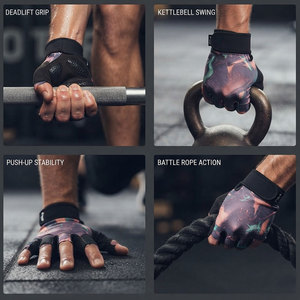 Gants de fitness coupe-vent pour femmes, design antidérapant en silicone, construction sans doigts, légers, pour la pratique du crossfit en salle de sport - Product Image 6