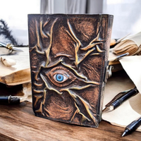 Carnet en cuir Evil Eye, Grimoire vintage Livre des Ombres, Livre de sorts gothique, Carnet de sorcellerie inspiré de Hocus Pocus